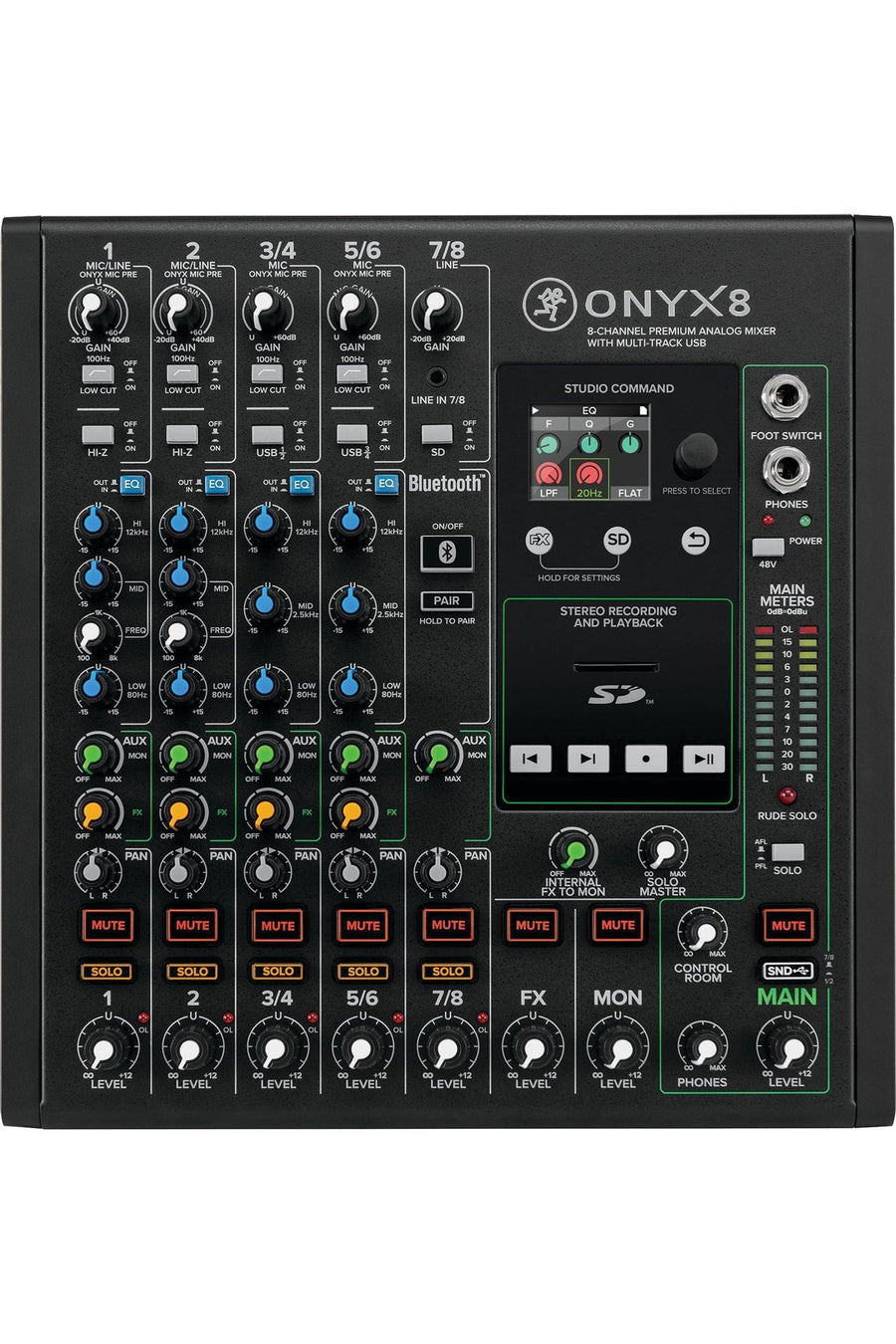 Mackie Onyx8 8-Channel Premium Analog USB Mixer