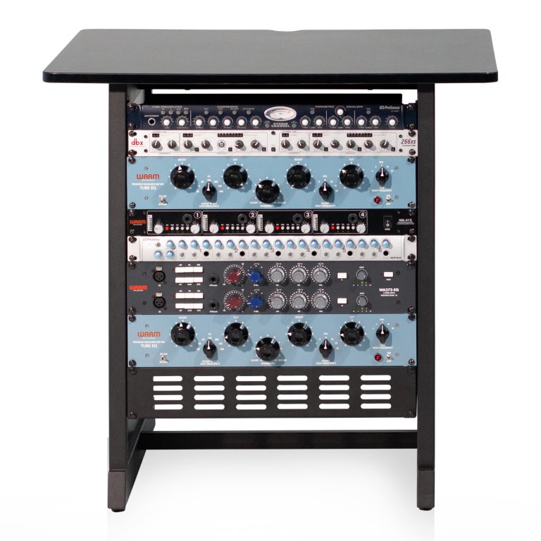 CONTENT CREATOR FURNITURE SERIES 12U STUDIO RACK TABLE IN BLACK FINISH