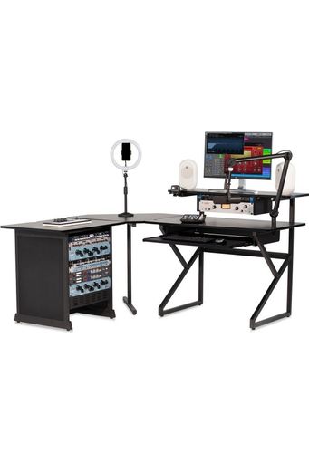 Gator Content Creator Desk Set W/ Main Desk, Corner, Rack