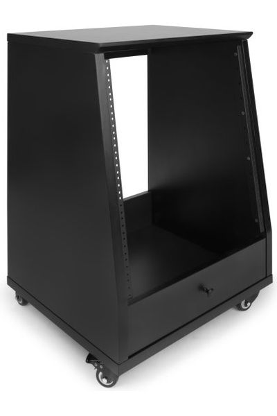 Frameworks Elite Furniture Series 12U Angled Studio Rack with Locking Casters