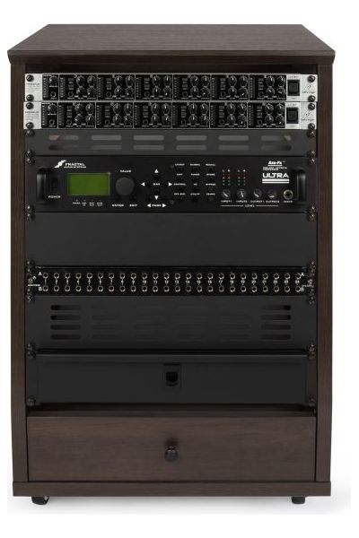 Frameworks Elite Furniture Series 12U Angled Studio Rack with Locking Casters