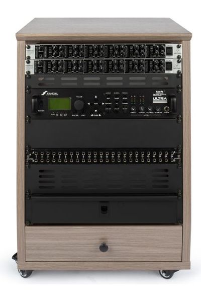 Frameworks Elite Furniture Series 12U Angled Studio Rack with Locking Casters