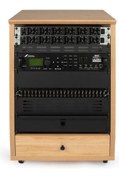 Frameworks Elite Furniture Series 12U Angled Studio Rack with Locking Casters