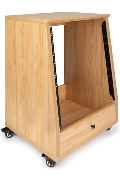 Frameworks Elite Furniture Series 12U Angled Studio Rack with Locking Casters