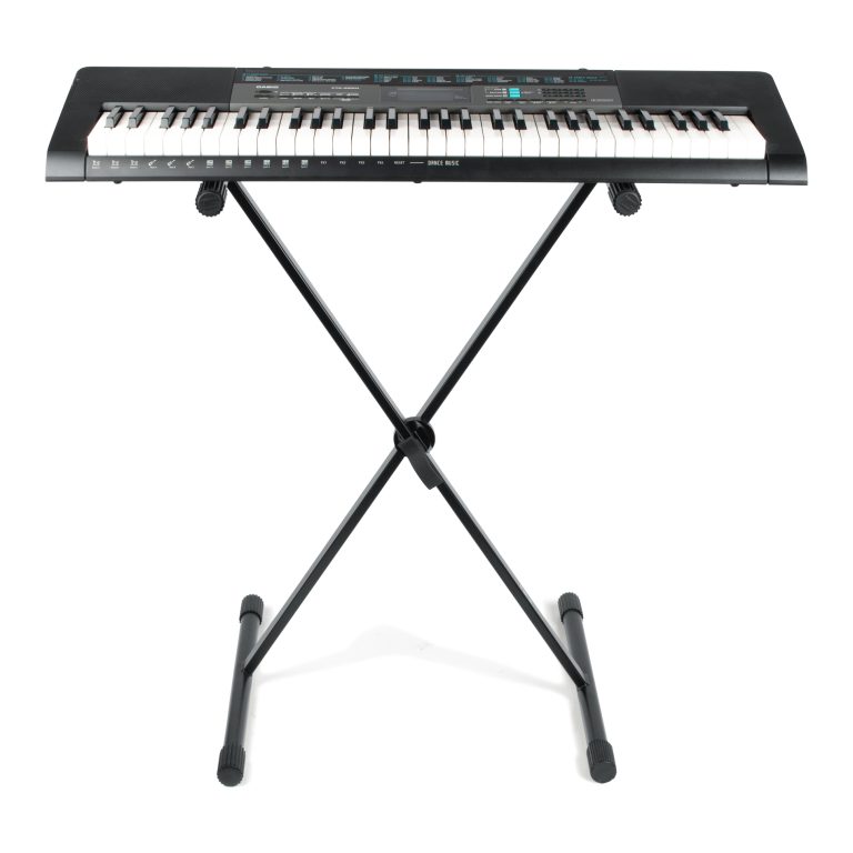 FRAMEWORKS ADJUSTABLE "X" STYLE KEYBOARD STAND WITH RUBBERIZED LEVELING FOOT