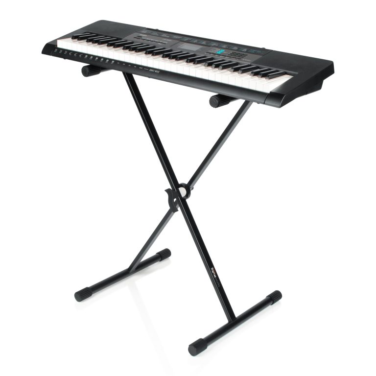 FRAMEWORKS ADJUSTABLE "X" STYLE KEYBOARD STAND WITH RUBBERIZED LEVELING FOOT