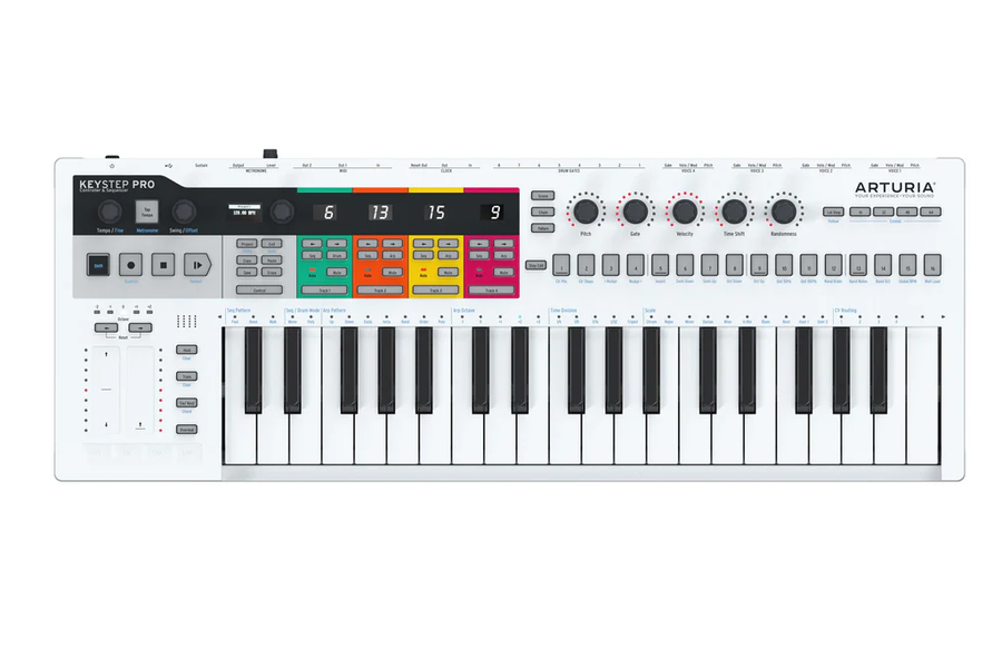 Arturia Keystep PRO Portable Keyboard Controller with 4 Sequencers 4 CV-Gate