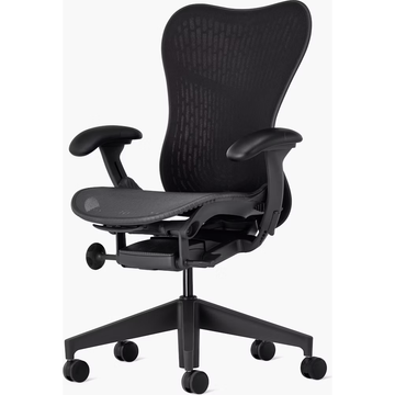 Herman Miller Mirra 2 Chair (W/ Butterfly Suspension, Adjustable Lumbar/Tilt/Seat Angle/Arms/Depth, and Multi-Floor Quiet-roll Caster )