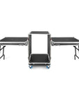 16U TOUR STYLE ATA ROAD RACK CASE WITH DUAL FOLD-OUT SIDE TABLES & CASTERS