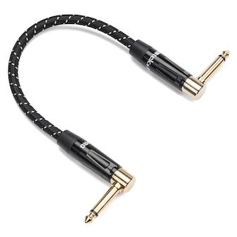 TOURTEK PRO 1' WOVEN PATCH CABLE 2 RIGHT ANGLE CONNECTOR GOLD PLUG