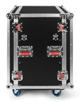 16U TOUR STYLE ATA ROAD RACK CASE WITH DUAL FOLD-OUT SIDE TABLES & CASTERS