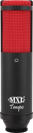 MXL TEMPO KR USB VOCAL MIC BLACK BODY RED GRILL