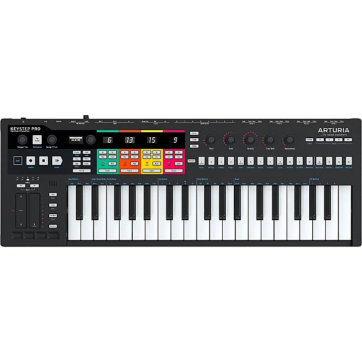 Arturia Keystep PRO Portable Keyboard Controller with 4 Sequencers 4 CV-Gate